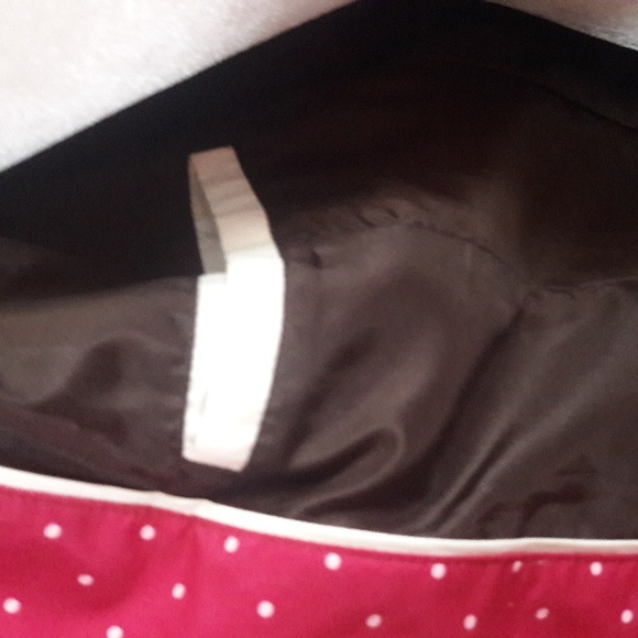 Lands End button front pink polka dot rain jacket/Trench SizeXS - Picture 11 of 14